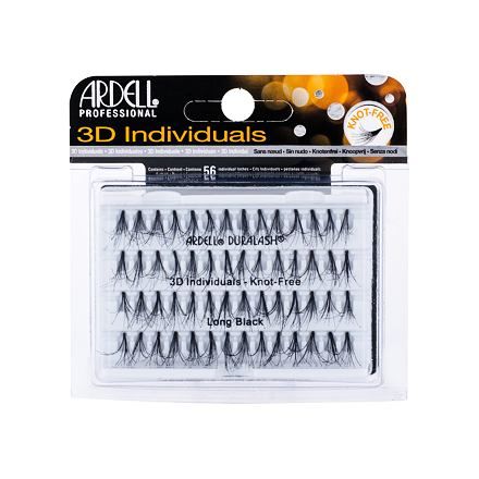 Ardell 3D Individuals Duralash Knot-Free trsové nalepovací řasy bez uzlíku 56 ks odstín Short Black pro ženy