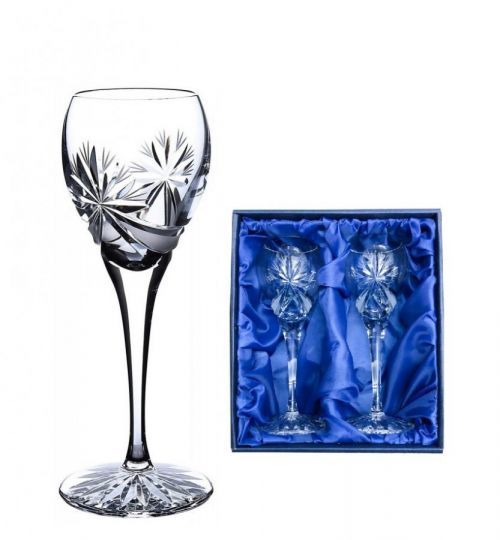 Onte Crystal Bohemia Crystal ručně broušené sklenice na Likér Mašle 90 ml 2KS