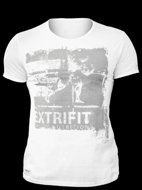 Extrifit Triko 04 bílá LOGO šedá XL