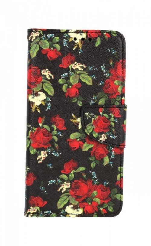 Pouzdro TopQ iPhone 11 knížkové Květy růží 63804