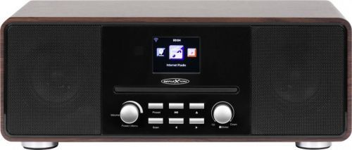 Internetové stolní rádio Reflexion HRA19INT/WD, DAB+, FM, AUX, Bluetooth, CD, dřevo