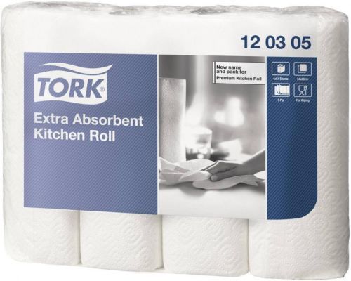Papírové kuchyňské utěrky, role TORK 120305, Karton
