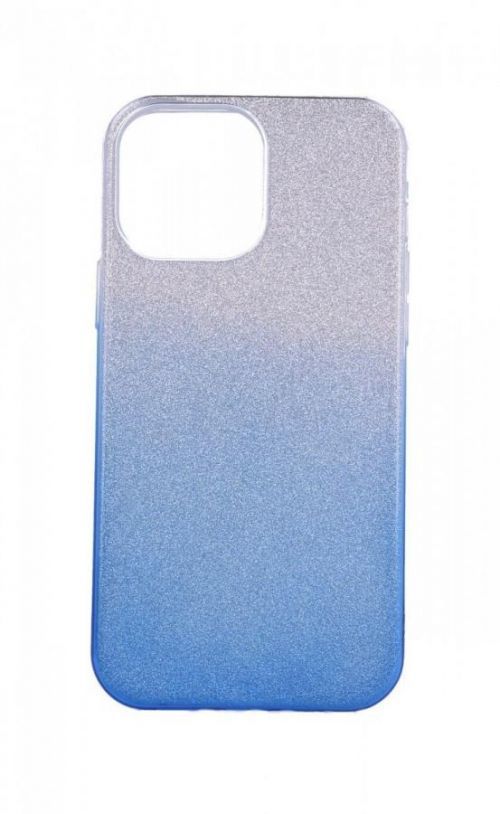 Kryt TopQ iPhone 13 Pro Max glitter stříbrno-modrý 64839