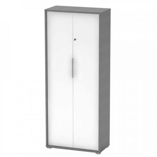 Tempo Kondela Skříň se zámkem RIOMA NEW TYP 31 - grafit / bílá