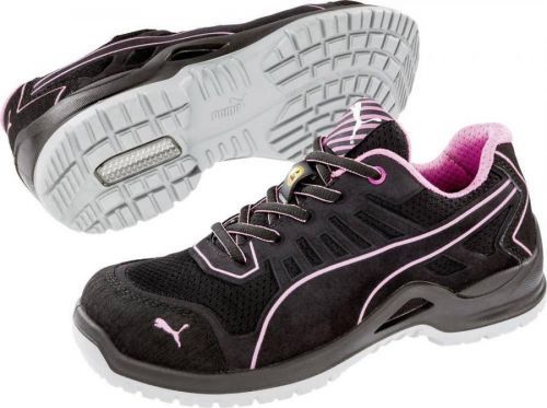 Bezpečnostní obuv ESD S1P PUMA Safety Fuse TC Pink Wns Low 644110-39, vel.: 39, černá, růžová, 1 pár