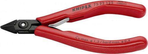 Pro elektroniku a jemnou mechaniku boční štípací kleště Knipex 75 22 125, s fazetou , 125 mm