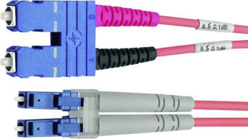 Optické vlákno kabel Telegärtner L00891A0082 [1x zástrčka SC - 1x zástrčka LC], 2.00 m, fialová