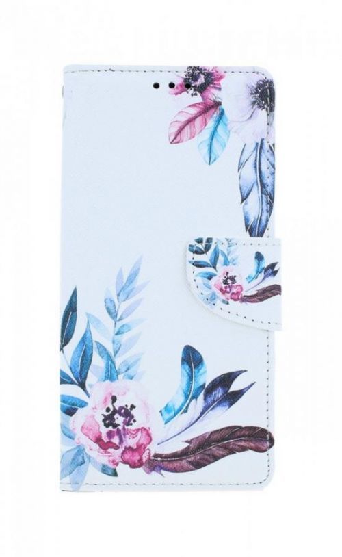 Pouzdro TopQ iPhone SE 2020 knížkové Něžná pírka 54660