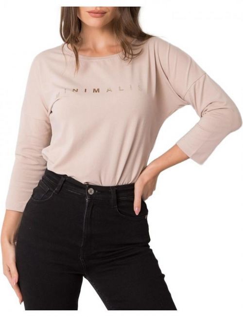Béžové dámské tričko minimalist