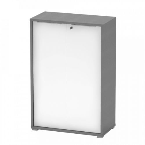 Tempo Kondela Komoda RIOMA NEW TYP 09 - grafit / bílá