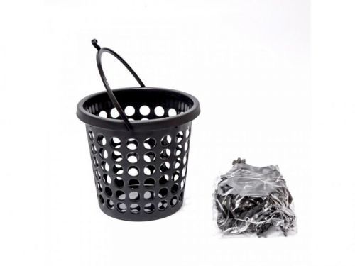 Košík+kolíčky 24ks černé