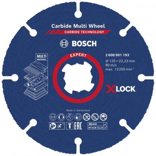Víceúčelový řezný kotouč 125mm Bosch EXPERT Carbide Multi Wheel X-LOCK 2.608.901.193