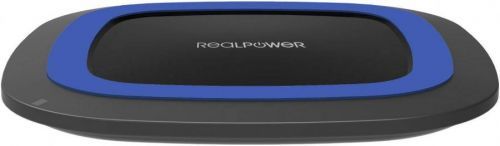 Bezdrátová indukční nabíječka RealPower 257640, Qi standard, modrá