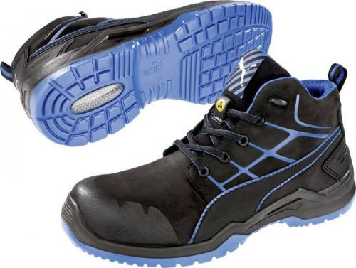 Bezpečnostní obuv ESD S3 PUMA Safety Krypton Blue Mid 634200-44, vel.: 44, černá, modrá, 1 pár
