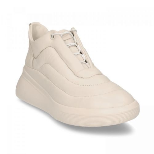 Béžové dámské kotníkové kožené tenisky