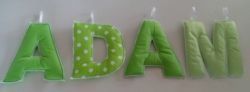 Písmena 3D ADAM zelená Počet písmen háček