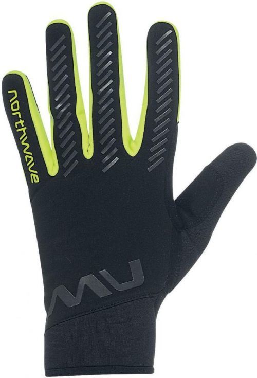 Northwave Active Gel Glove - black/yllw fluo L