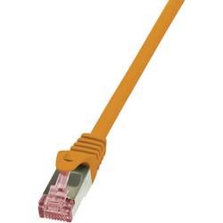 Síťový kabel RJ45 LogiLink CQ2068S, CAT 6, S/FTP, 3.00 m, oranžová