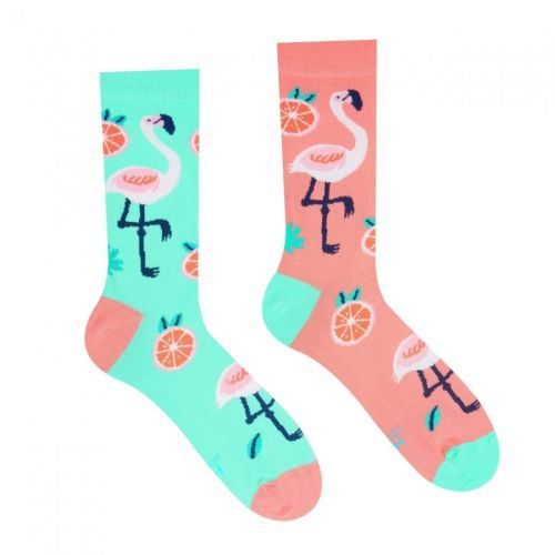 Ponožky Hesty Plameňák - růžové-modré, 35-38