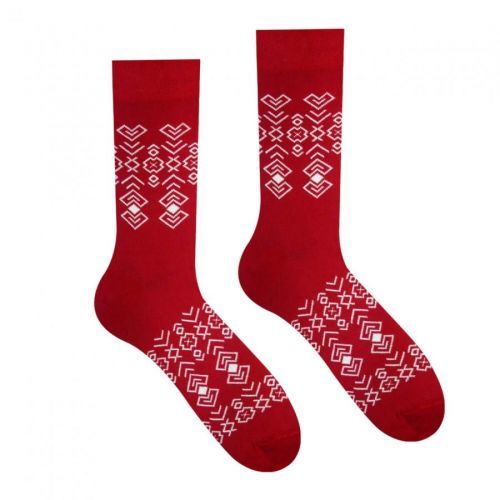 Ponožky Hesty Čičman - červené, 43-46