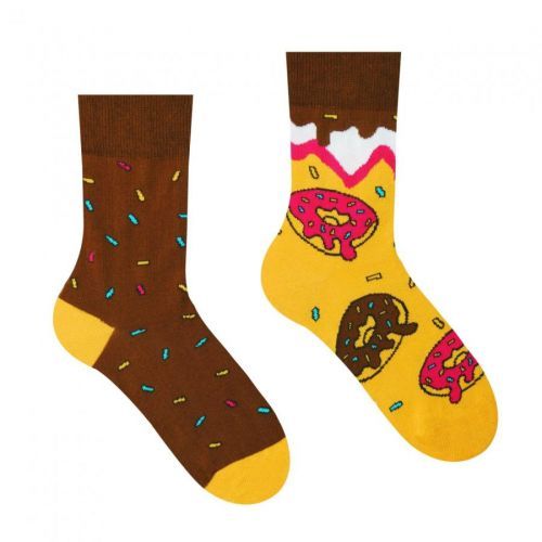 Ponožky dětské Hesty Donut - hnědé-oranžové, 25-29