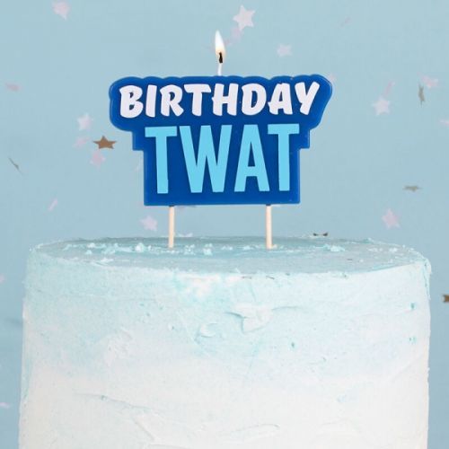 SVÍČKA Brithday TWAT modrá