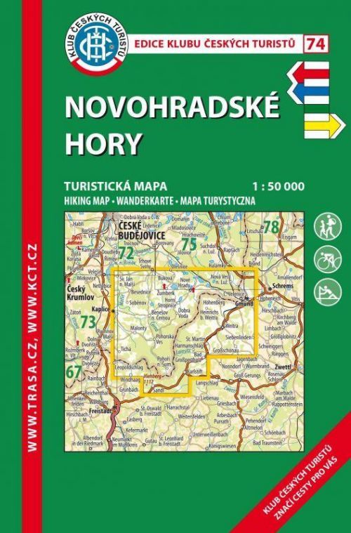 KČT 74 Novohradské hory 1:50T Turistická mapa