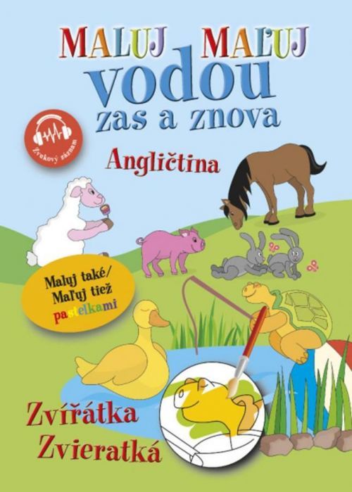 Maluj vodou zas a znova Angličtina Zvířátka / Zvukový záznam, Brožovaná