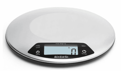 Digitální kuchyňská váha s minutkou oválná Brabantia
