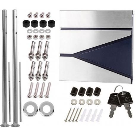 STILISTA Poštovní schránka se stojanem, ocel, 37 x 10,5 cm  M85215