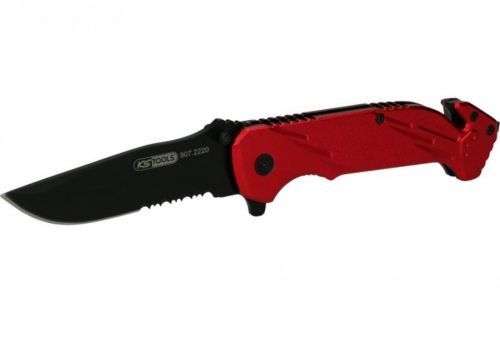 Nůž kapesní zavírací na řemeny, hadičky a další, délka 210 mm - KS TOOLS 907.2220