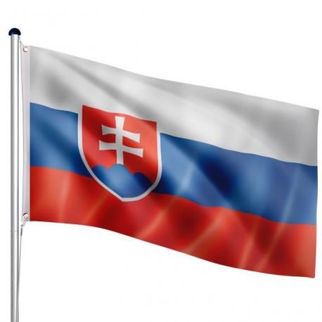 FLAGMASTER Vlajkový stožár vč. vlajky Slovensko, 650 cm FLAGMASTER® M85188