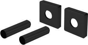 SAPHO Set krycích rozet hranatých, černá mat CP815B