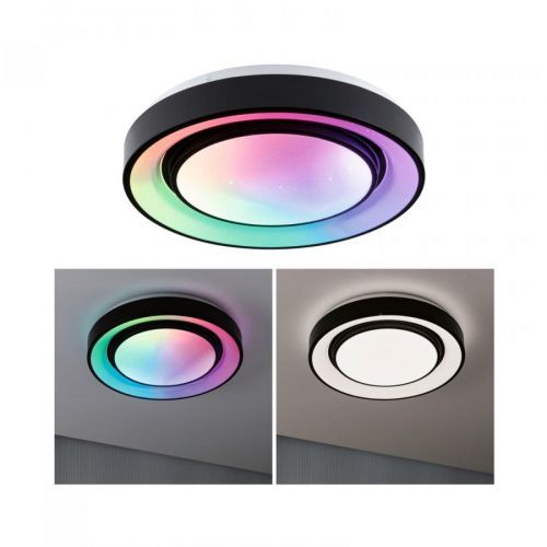 PAULMANN LED stropní svítidlo Rainbow efekt duhy RGBW 2650lm 230V 22W černá/bílá 70544
