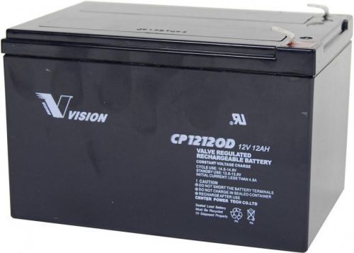 Olověný akumulátor Vision Akkus CP12120D CP12120D, 12 Ah, 12 V