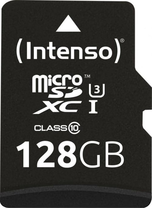 Paměťová karta microSDXC, 128 GB, Intenso Professional, Class 10, UHS-I, vč. SD adaptéru