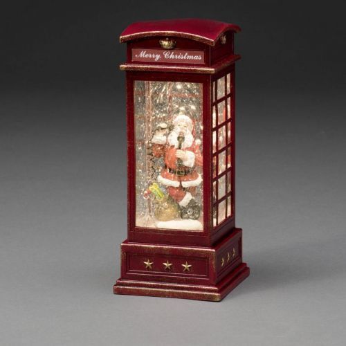 Konstmide CHRISTMAS LED dekorační telefonní budka se Santa Clausem
