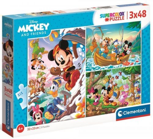 Clementoni Puzzle Mickey Mouse a přátelé 3x48 dílků