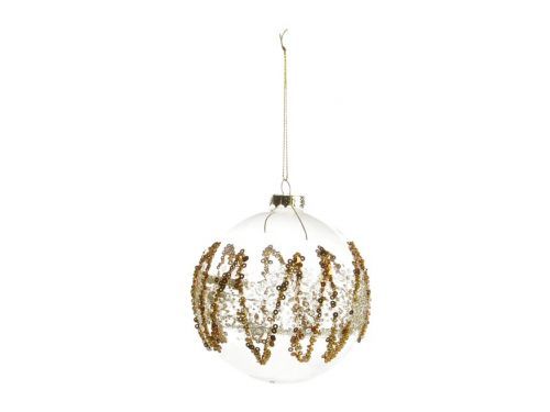 MFP 8886169 Baňka skleněná zlatá 8cm