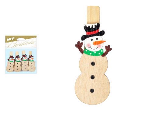 MFP 8886133 Kolíček sněhulák 4ks 7cm