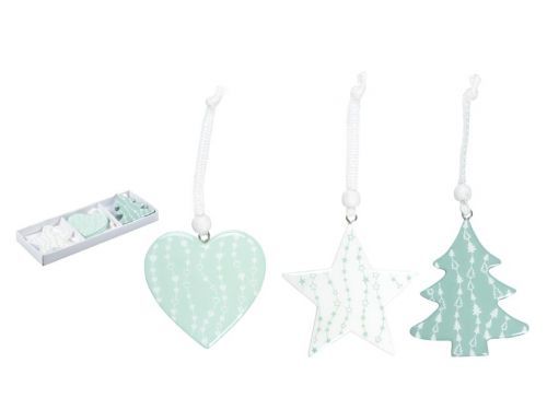 MFP 8886154 Ozdoby 3ks závěs mix barev 6,5cm