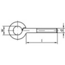 Šrouby s okem typu 48 TOOLCRAFT N/A (Ø x d) 10 mm x 15 mm Galvanicky pozinkovaná ocel M6 100 ks