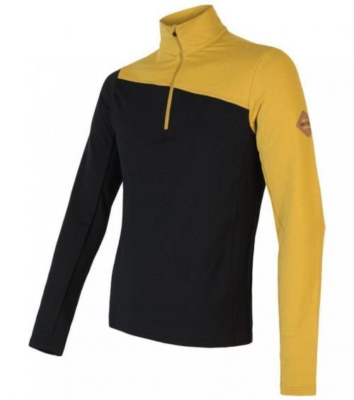 MERINO EXTREME Pánská funkční triko s dlouhým rukávem 21200030 mustard/černá L