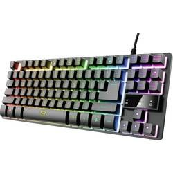 Herní klávesnice Trust GXT833 THADO TKL s podsvícením, tlačítka multimédií černá, RGB
