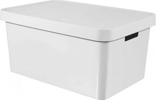 Bílý úložný box s víkem CURVER Infinity, 45 l