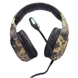 Berserker Gaming ARMY THOR herní headset na kabel, stereo přes uši, jack 3,5 mm, s USB, černá, zelená