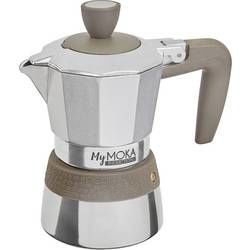 Kávovar na espresso a cappuccino MyMoka, stříbrnošedá