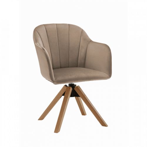 Tempo Kondela Otočné křeslo DALIO - šedohnědé