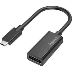 Adaptér USB 2.0 Hama [1x zásuvka DisplayPort - 1x USB-C™ zástrčka] černá
