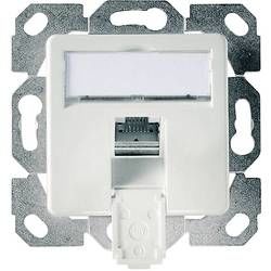 Síťová zásuvka pod omítku panel s čelní deskou CAT 6 1 port Telegärtner alpská bílá